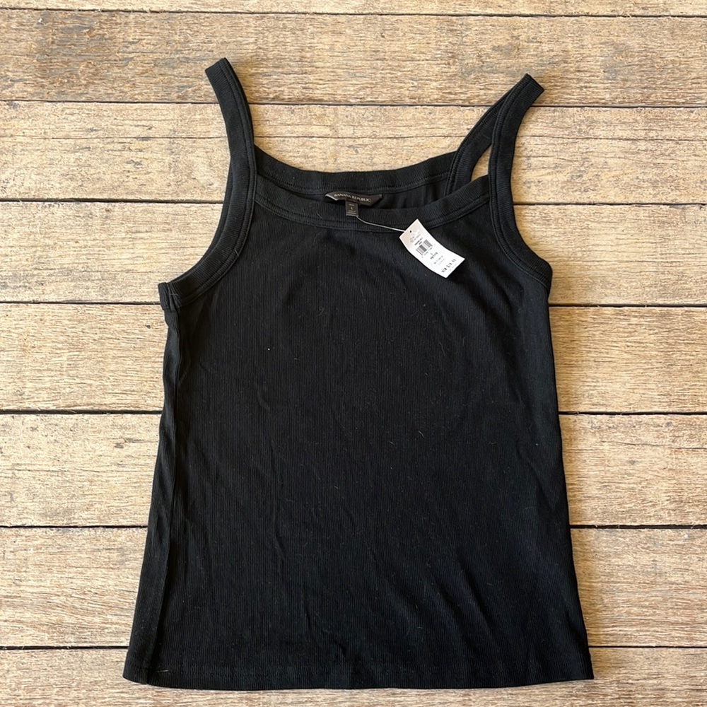NWT Banana Republic Black Ribbed Tank